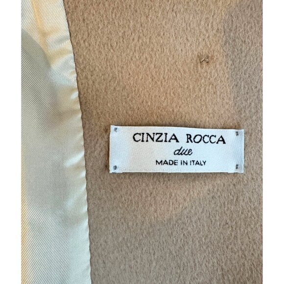 Cinzia Rocca Due Pure Wool Car Coat in Camel Color - Picture 4 of 6